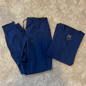 Navy Blue Women's Scrub Set